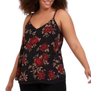 Buy yourself FLOWERS!🌹Beautiful Torrid Sophie Chiffon Swing Cami size 3
